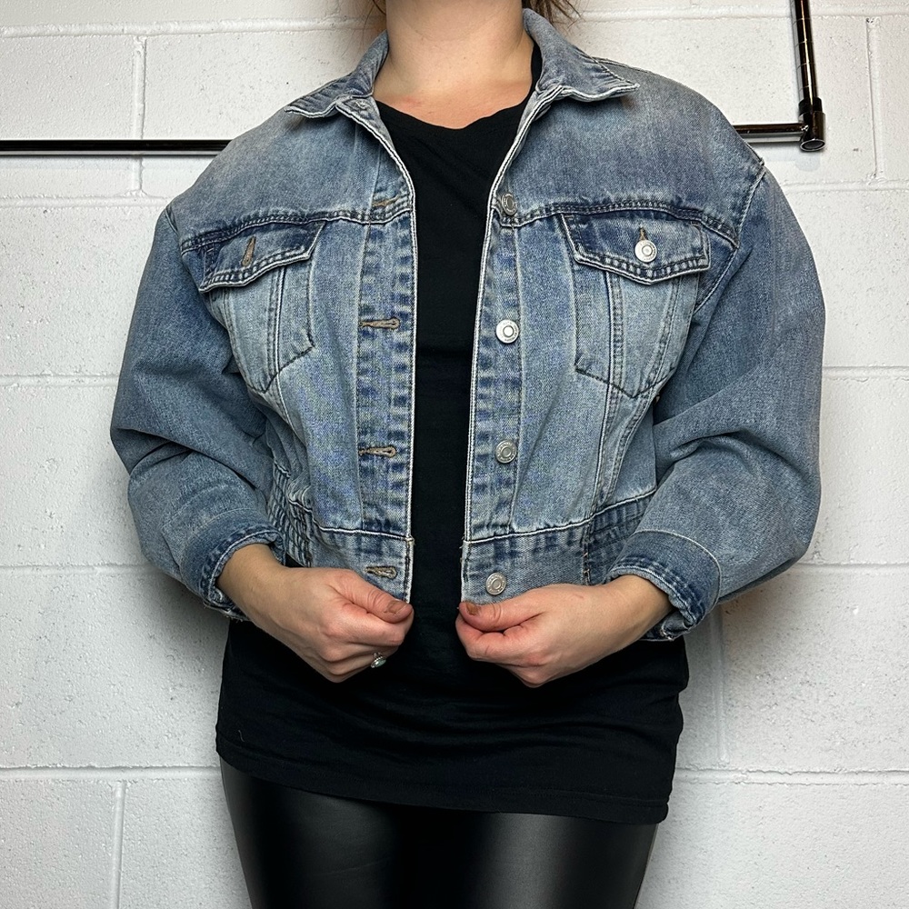 Kensie Jeans True Vintage Cropped Jean Jacket